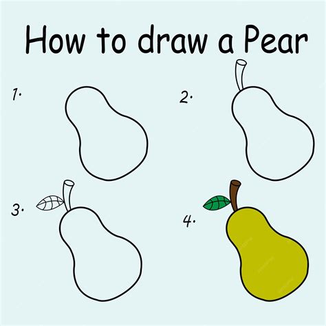 pera drawing easy|How to draw a Pear Step by Step .
